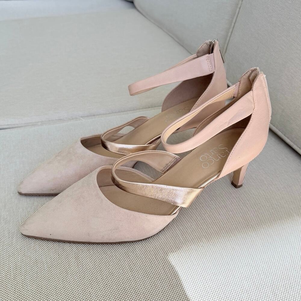 Franco Sarto Women's Blush Suede Pointed-Toe Pump Size 9.5